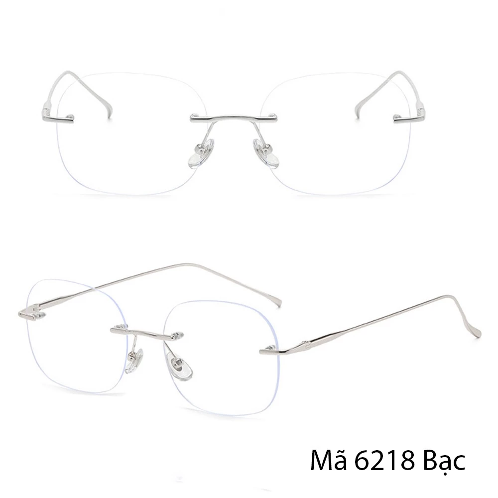 Mắt kính cận không viền có độ sẵn 0 - 6 độ 7K6218. Tròng giả cận 0 độ chống tia UV, ánh sáng xanh