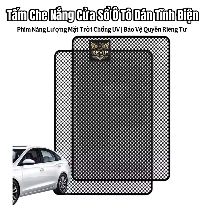 Combo 2 Tấm Che Nắng Cửa Kính Dán Trong - Ngoài[Không keo- tĩnh điện - Nhiều kích thước] Phim Chống UV Bảo Vệ Riêng Tư