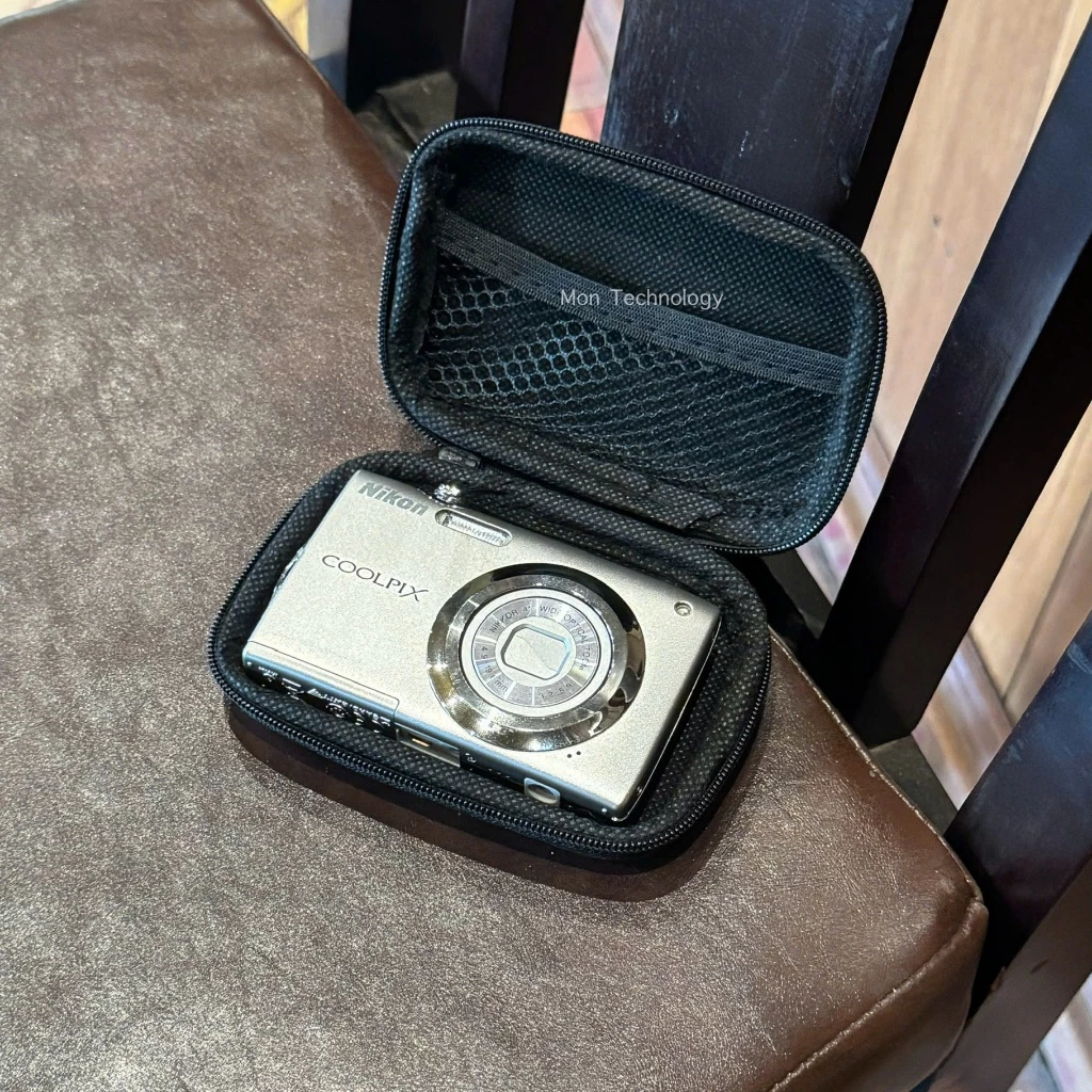 Túi đựng màu đen mini máy ảnh kts digital mini, cáp sạc, tai nghe, vật dụng cá nhân