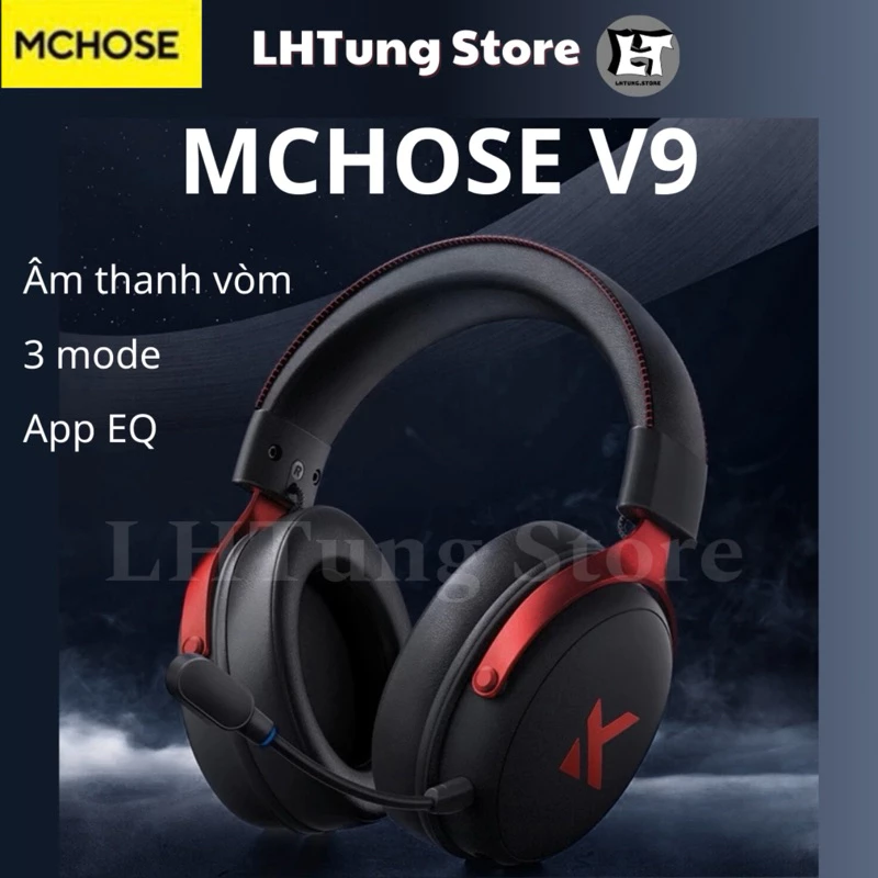 [Sẵn Giao] Tai nghe không dây gaming Mchose V9 | V9 Pro | 3 mode | Dây | Bluetooth | 2.4Ghz | LHTungStore