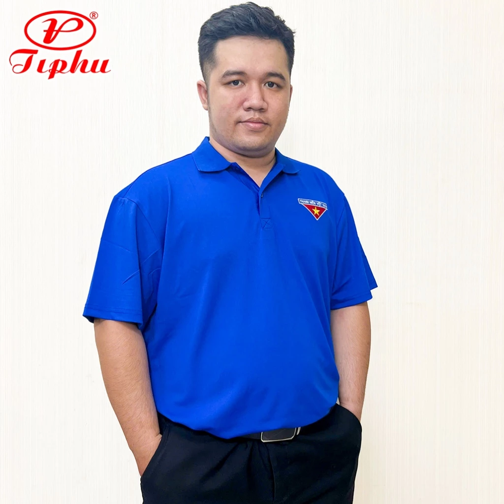 Áo thun Đoàn Viên Đoàn Thanh Niên Việt Nam cho nam, thêu cờ đỏ sao vàng, size tới 110kg, Amazing