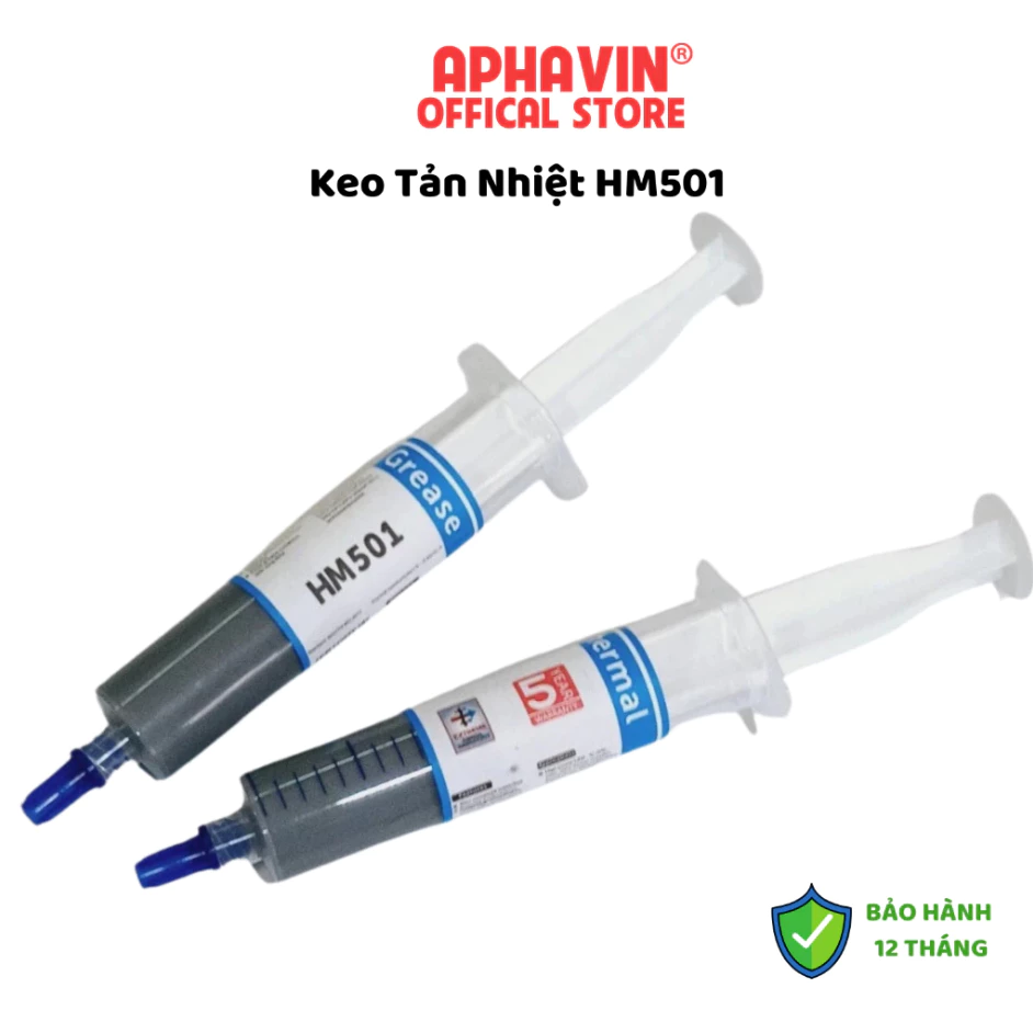 Keo Tản Nhiệt Dạng Ống Xi Lanh Thermal Compound HM501 Giảm Nhiệt Làm Mát Cực Tốt Cho CPU Laptop Máy Tính PC Card Đồ Họa