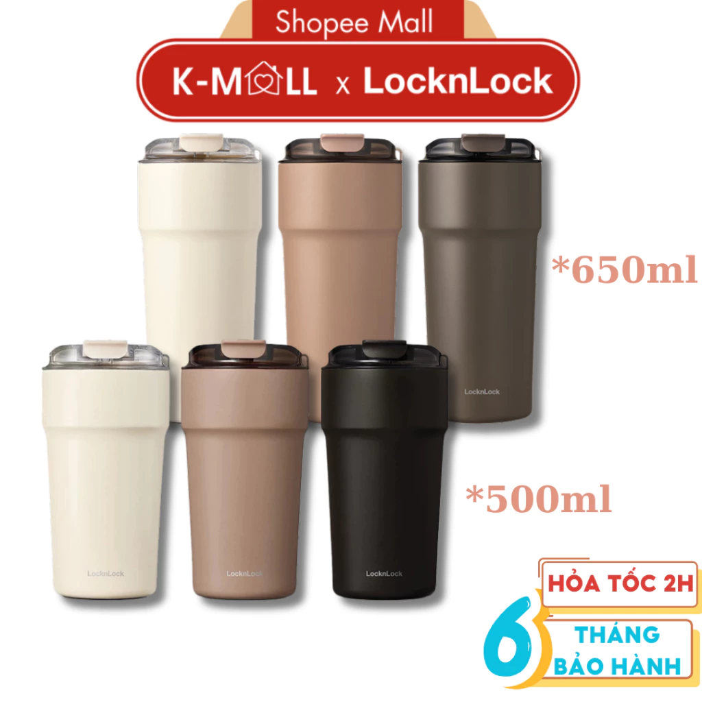 Ly giữ nhiệt LocknLock Metro Cafe Tumbler LHC4357 500ml, LHC4359 650ml, thép không gỉ 304 , phủ sứ
