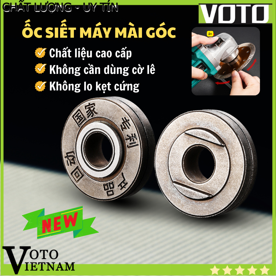 Ốc siết nhanh máy mài góc ren M10, dùng cho máy mài 100mm - Phụ kiện gắn đá…