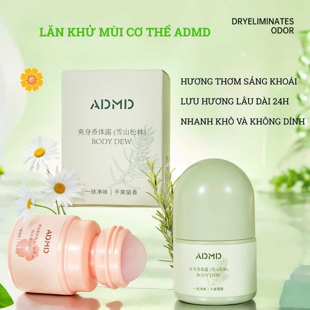 Lăn Khử Mùi Nách,Cơ Thể Dành Cho Nữ, Khử Mùi Do Tuyến Mồ Hôi Gây Ra, Giúp Khô Thoáng Và Thơm Mát.