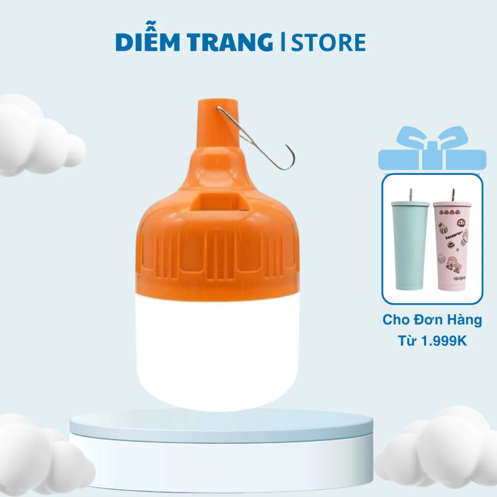 Bóng Đèn Tích Điện Công Suất 200W Siêu Sáng - Đèn Led Treo Tích Điện Chống Nước Cổng Sạc Usb Tiện Lợi·