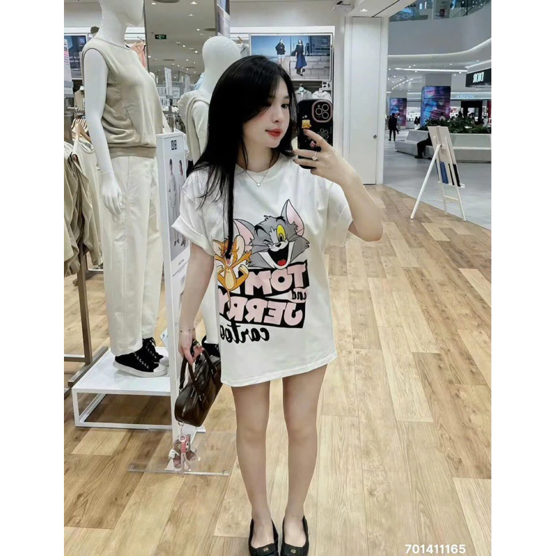 Áo Thun Unisex Nam Nữ Hoạt Hình Cute Chất Vải Cotton 2 Chiều Dày Dặn Form Bacsic Dễ Phối Đồ Hottrend 2025