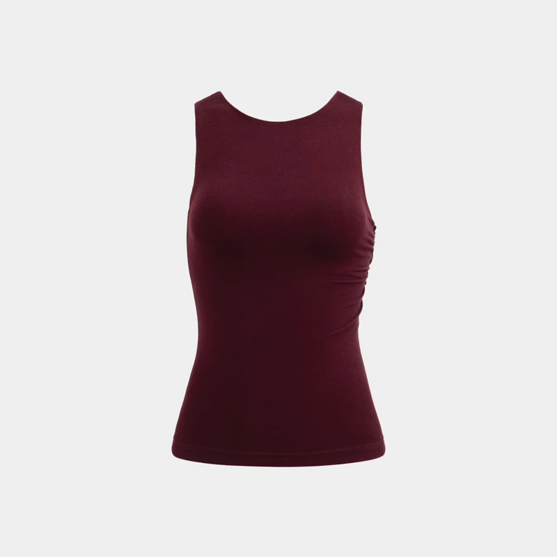 ( TANKTOP-BWB01) Áo ba lỗ kiểu nhún eo, hai lớp đơn giản | BAHYCHIC