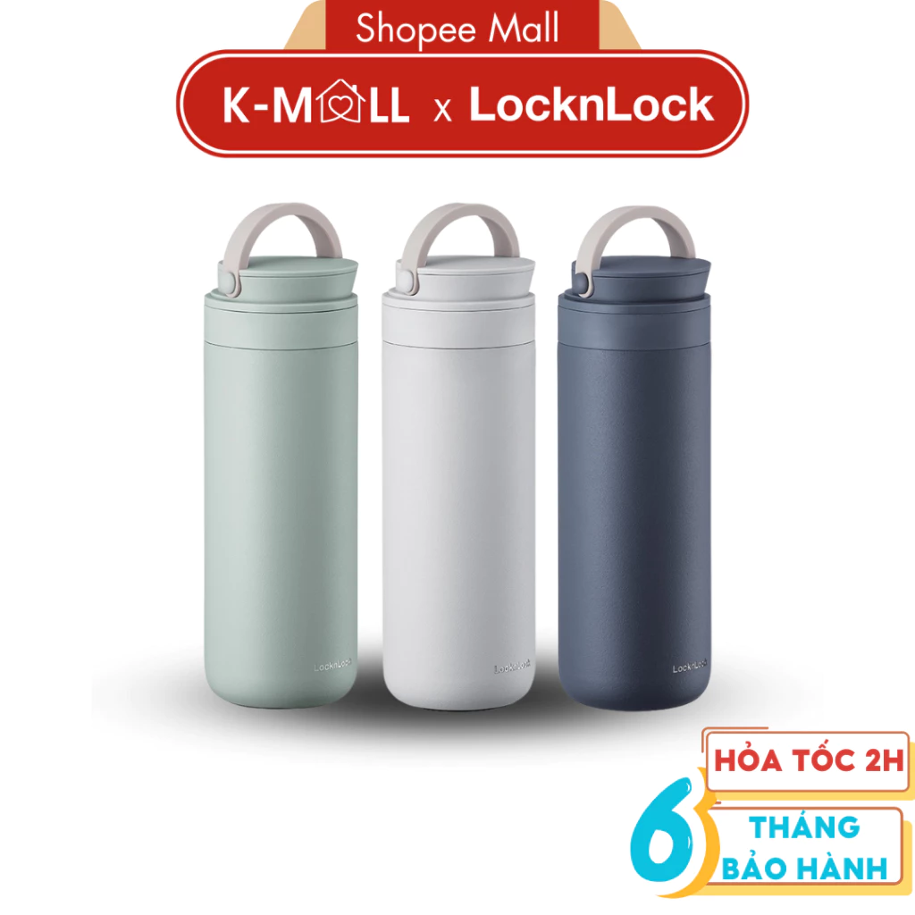 Bình giữ nhiệt LocknLock Metro Two Way LHC4274 475ml, LHC4272 237ml quai xách, inox SUS304 - K-MALL