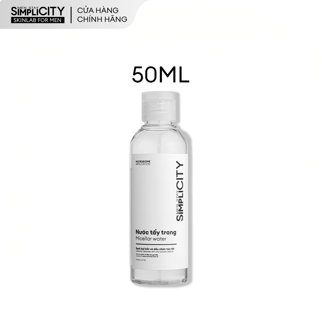 [QUÀ TẶNG KHÔNG BÁN] Nước tẩy trang sạch bụi bẩn dầu nhờn Men Stay Simplicity Micellar Water 50ml