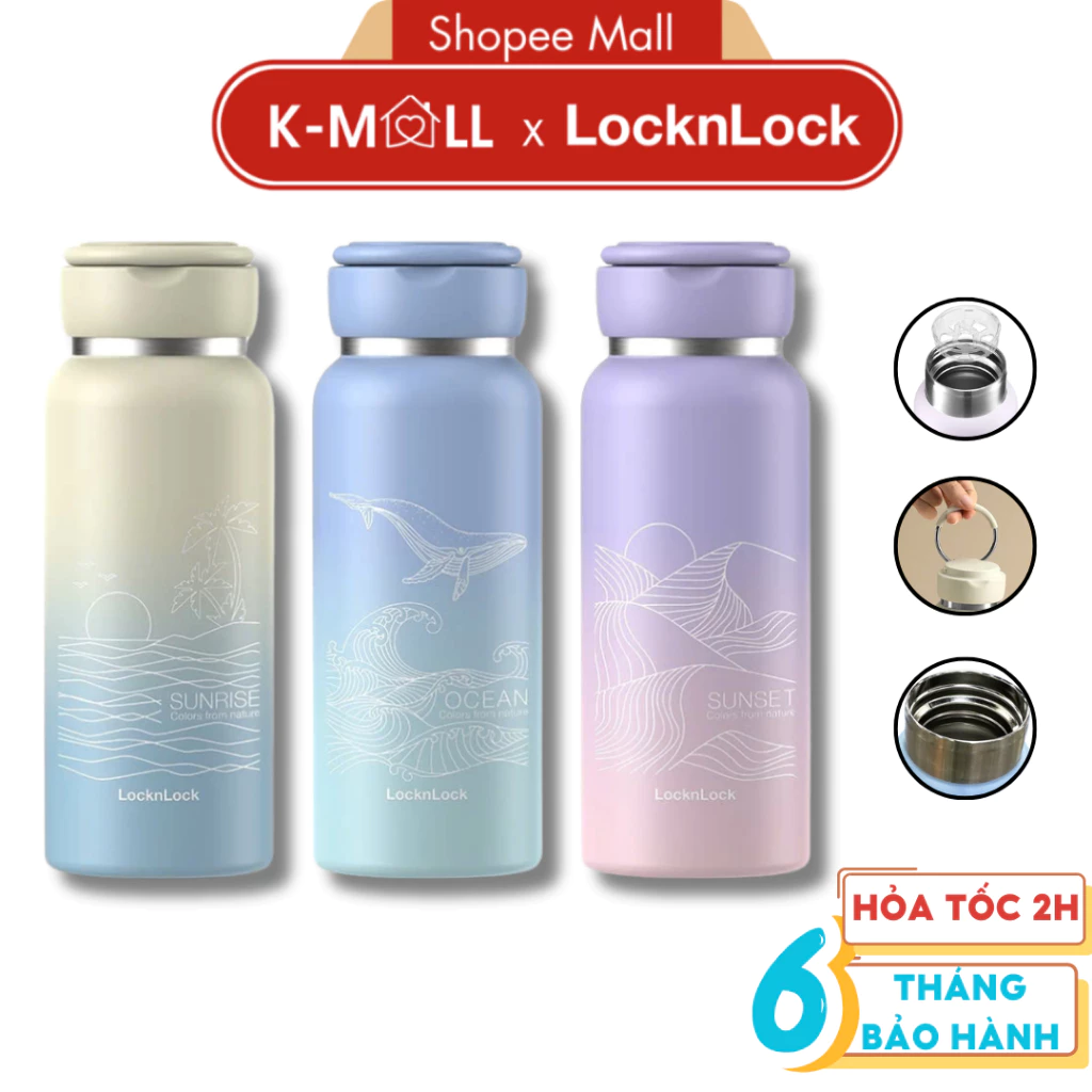 Bình giữ nhiệt LocknLock Sling Ring Nature Tumbler LHC4321 dung tích 650ML 3 màu - K-MALL