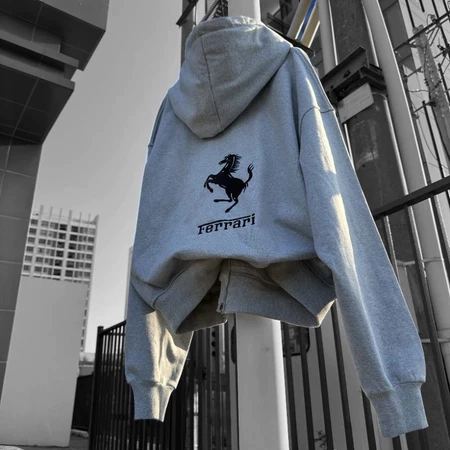 Áo Hoodie zip FERRARI Form Rộng Unisex – Áo Khoác Nỉ Có Mũ Local Brand Phong Cách Streetwear Hàn Quốc