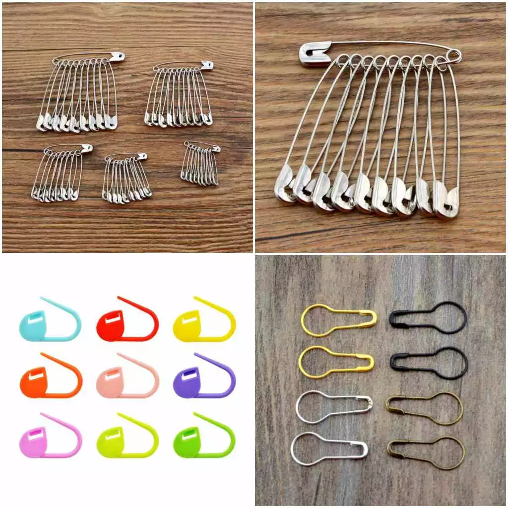 (50 cái) Set 50 ghim băng cài áo, kim tây gài áo nhiều size bằng thép KHÔNG RỈ , nguyên liệu làm đồ thủ công. DIY