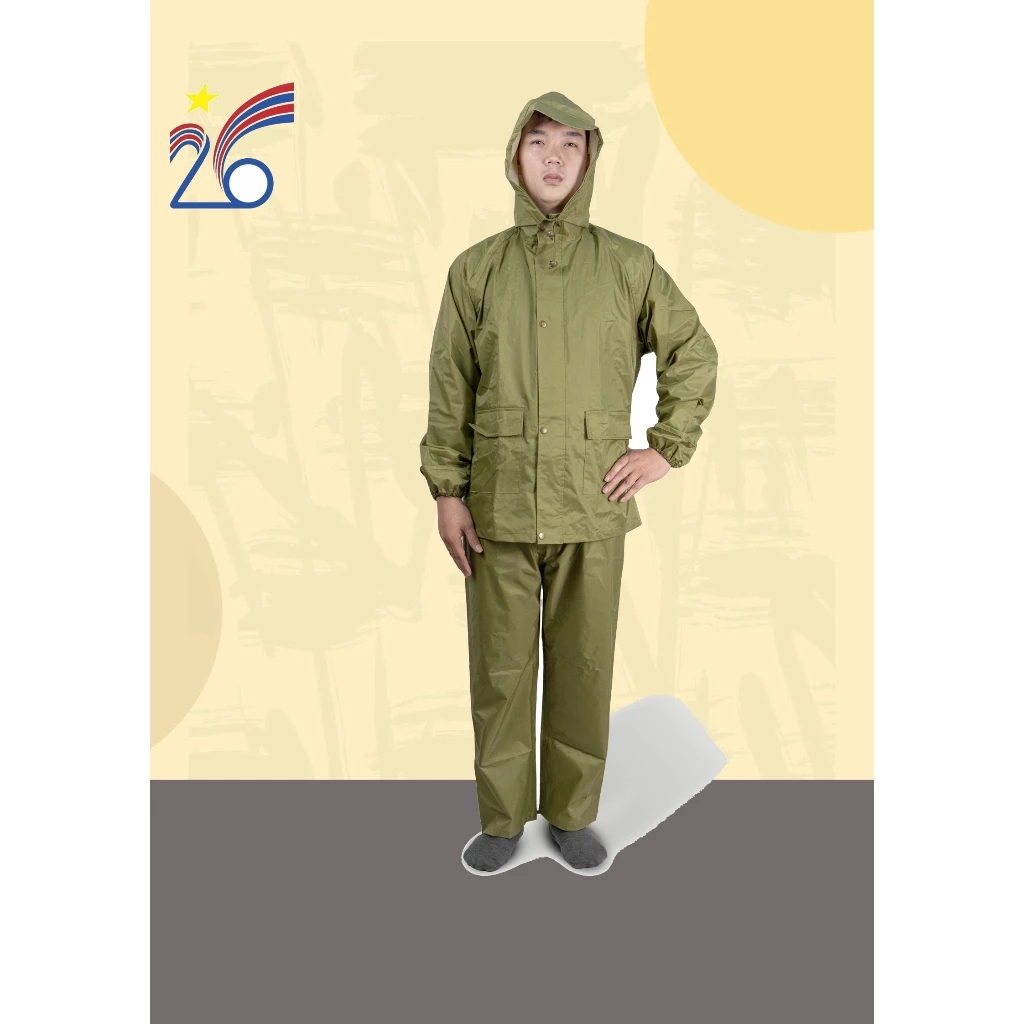 Bộ Áo Mưa màu cỏ úa Chính Hãng Công ty Cổ Phần 26