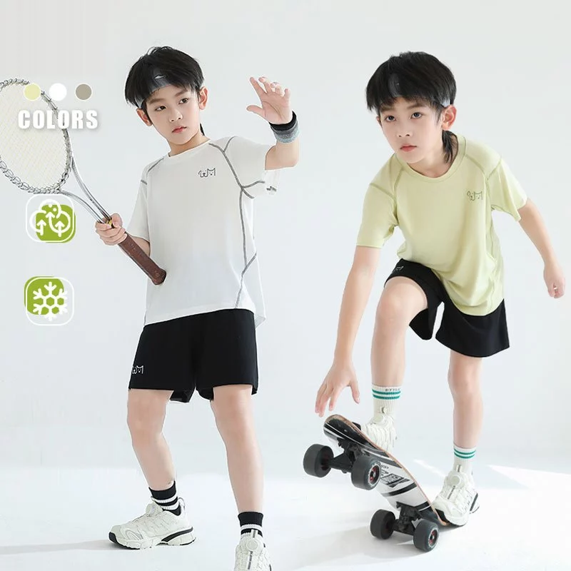 (15-55kg) Bộ đồ ngủ trẻ em chất Thun Lạnh Mềm Mịn khô nhanh chất lượng cao dành cho bé Trai