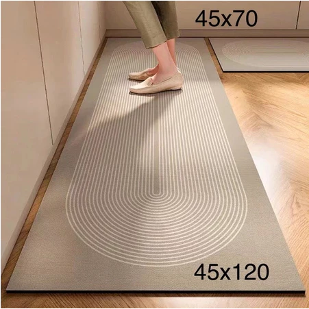Thảm Lót Sàn Nhà Bếp Dáng Dài Chống Trượt Thấm Hút Dầu Giặt Sạch Tiện Lợi 45cm x 70cm + 45cm x 120cm
