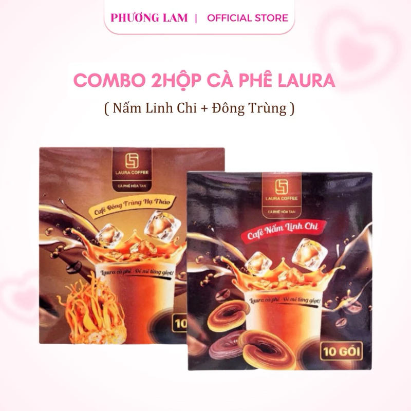 ( Combo 2 Hộp ) Cà phê Nhật Kim Anh cà phê hòa tan Laura Coffee  (Hộp 10 gói)