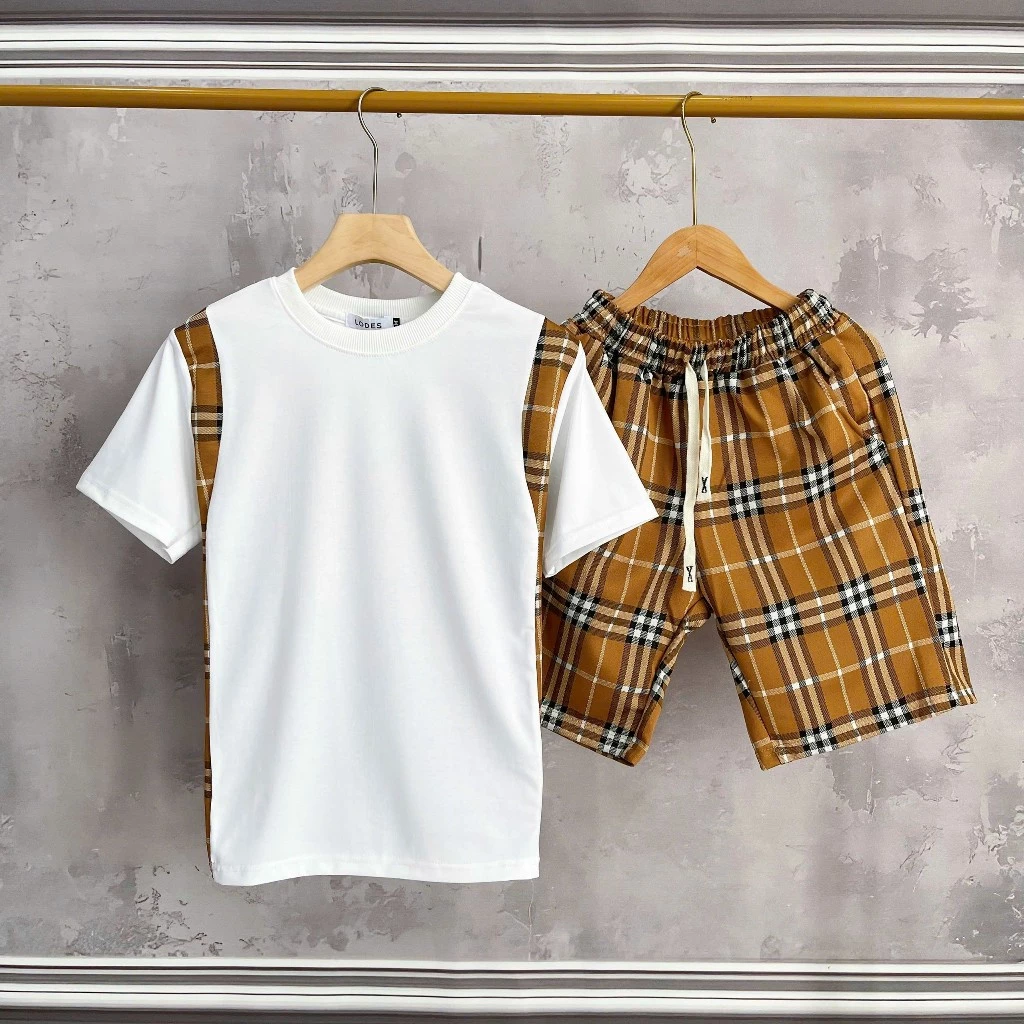 Set bộ thun Nam cổ trụ tay ngắn,phối viền,kèm quần chất vải Thun Cotton co dãn dày dặn thoáng mát mùa hè MENSWEAR