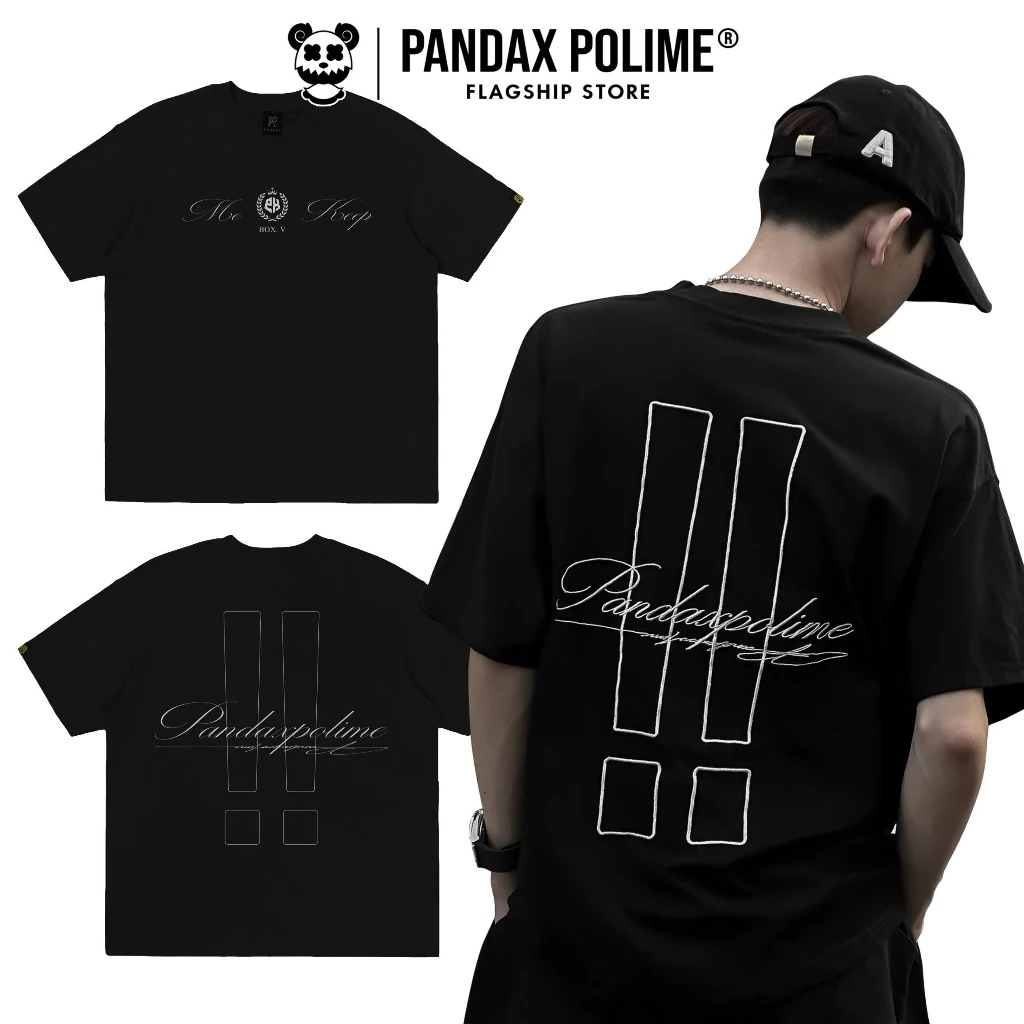Áo phông big boxy 280gsm thêu tee oversize local brand form rộng bigsiz cotton 2 chiều pandax polime