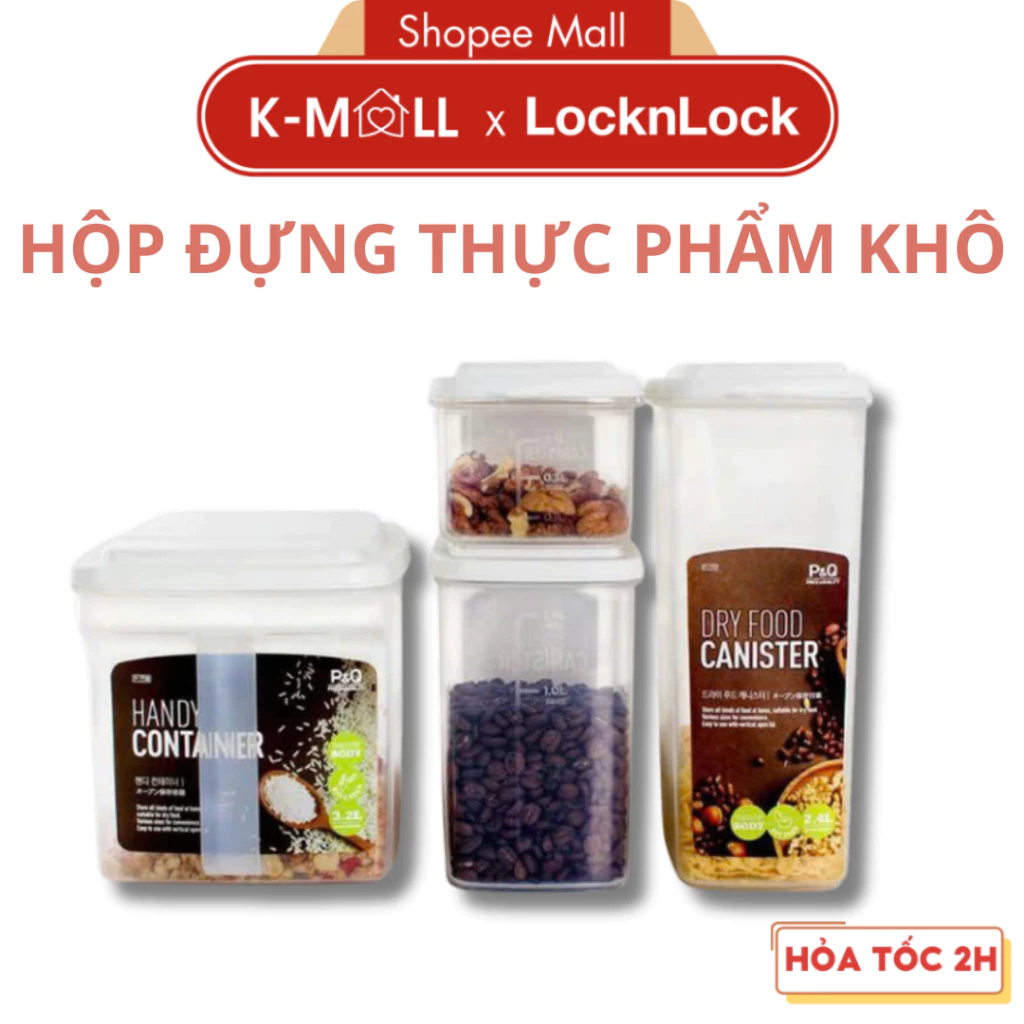 Hộp Bảo Quản Thực Phẩm Khô LocknLock P-1735, P-1736, P-1737, P-1738 Nhiều Dung Tích - K-MALL