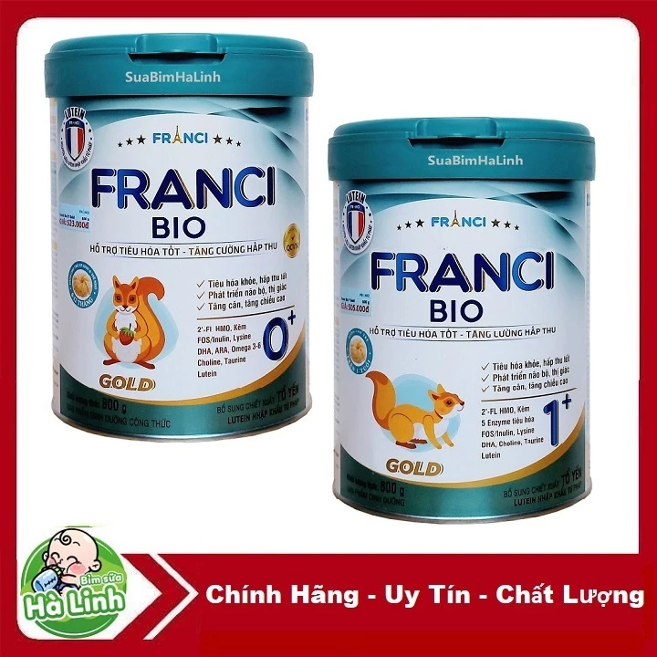 Sữa Bột Franci Bio 0+ 1+ Lon 800g [HSD 2028]