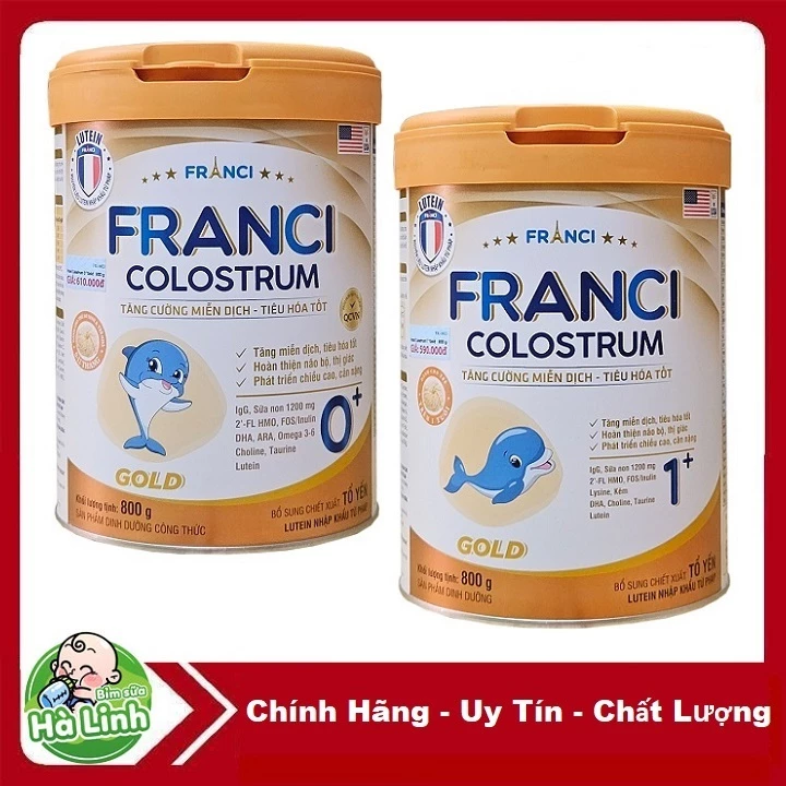 [HSD 2028] Sữa Bột Franci Colostrum Gold 0+, 1+ 800g...