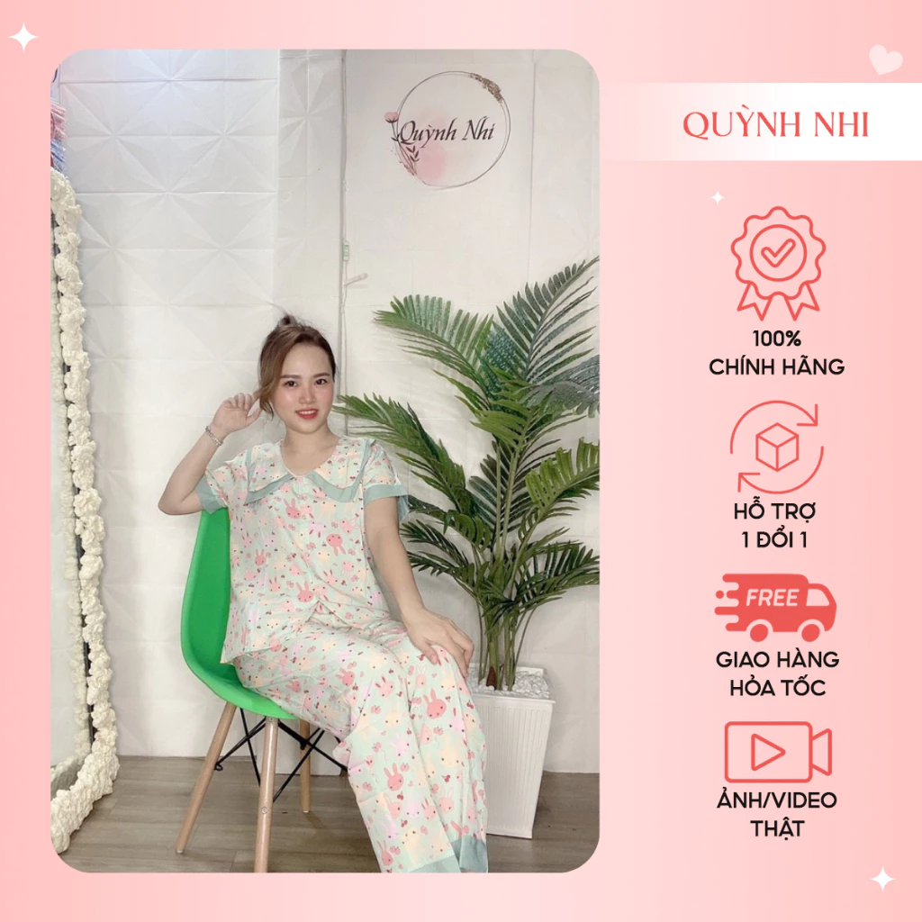 Set Bộ Nữ, Set Bộ Pijama Tay Ngắn Quần Dài Họa Tiết Dễ Thương (Ảnh Thật) Có Size - PJ11