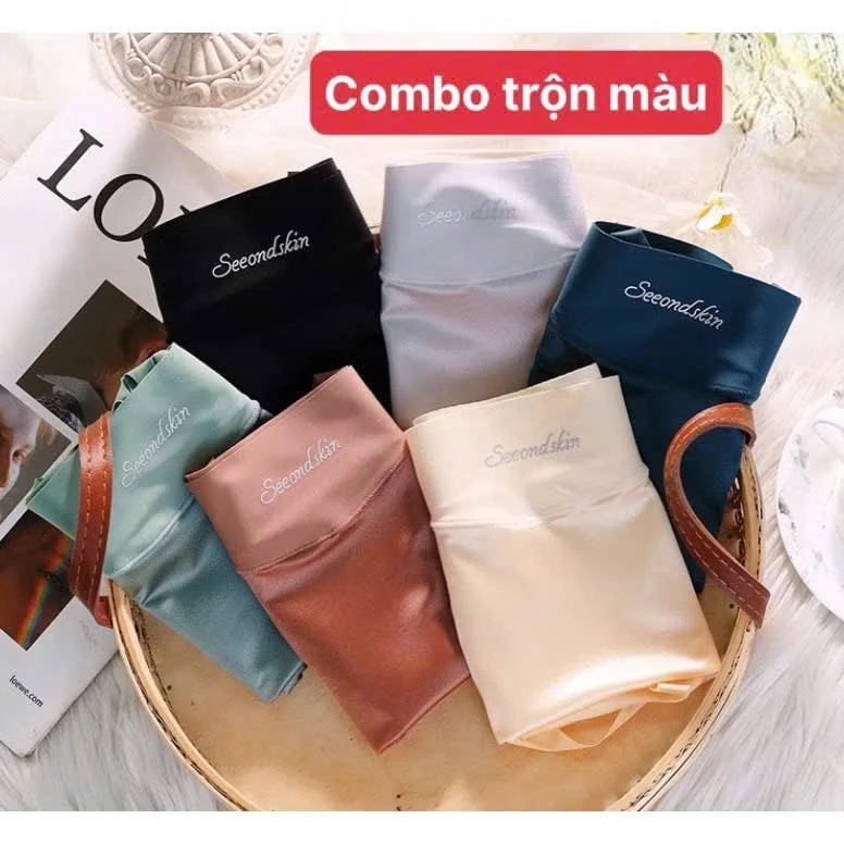SÉT 5 Quần Lót Nữ Su Lụa Cạp Cao Tàng Hình Ôm Gen Bụng Kháng Khuẩn SeeondSkin QL39