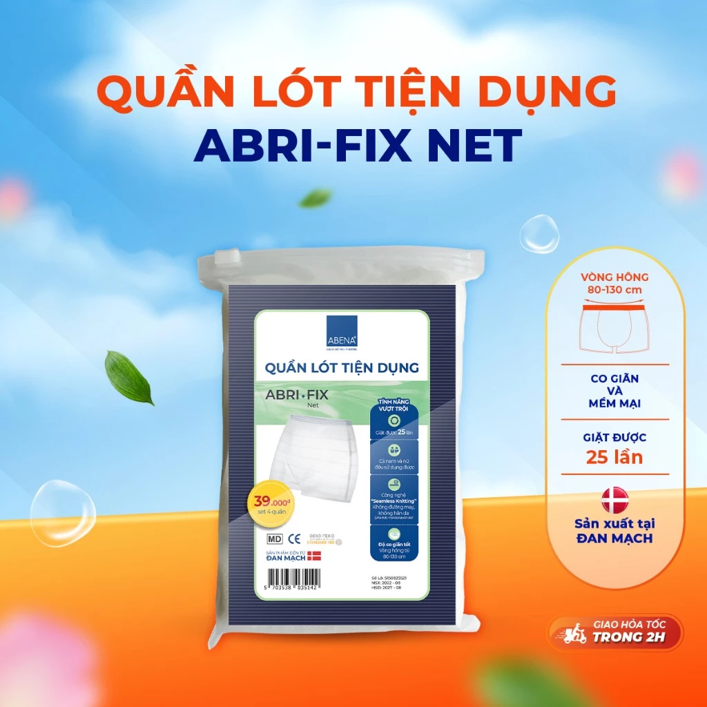 Quần Lót Lưới Tiện Dụng Abena Abri-Fix Net Cố Định Băng Lót Cho Mẹ Sau Sinh Gói 4 Cái