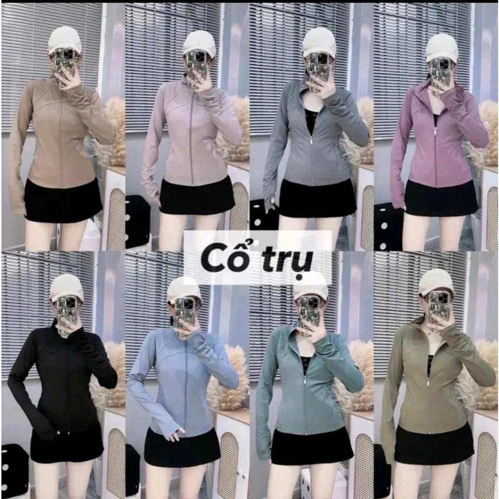 ÁO KHOÁC GYM CỔ TRỤ VẢI THUN LẠNH DÀY DẶN CO GIÃN TỐT PHONG CÁCH CÁ TÍNH NĂNG ĐỘNG NHIỀU MÀU NHIỀU SIZE DỄ PHỐI ĐỒ