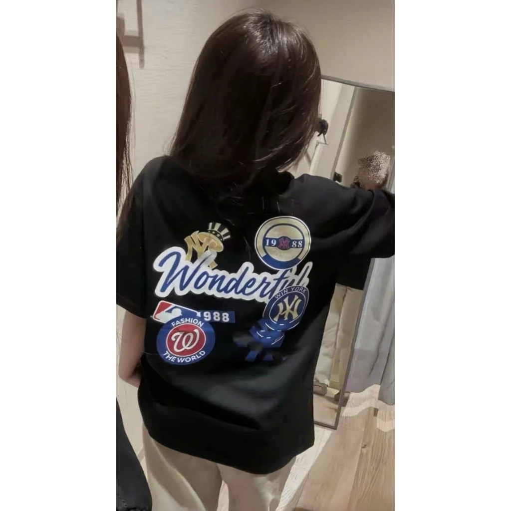 Áo Phông tay lỡ MLB Wonderful Form rộng Dáng Hàn Quốc chất liệu cotton định lượng 270gms, Áo Phông Unisex Hot trend 2025