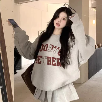 Áo Sweater Tay Dài – Outfit Nữ Sinh Hàn Quốc Dễ Thương, Set Đi Chơi Mùa Thu Đông