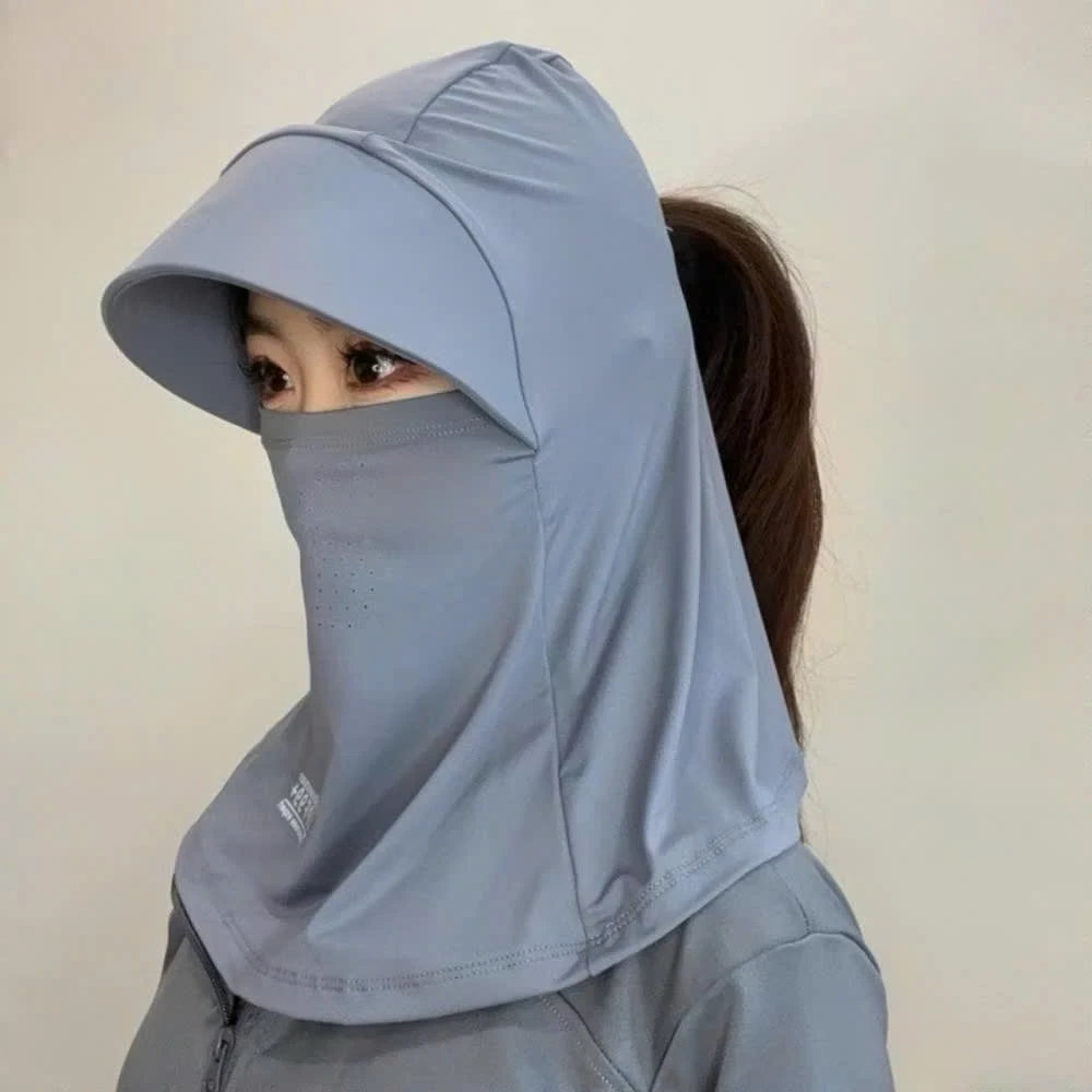 Mũ mùa hè bằng lụa băng dành cho nữ Mũ chống nắng có đèn nắng thoáng khí Đi xe đạp ngoài trời Mũ đi biển Tấm che bảo vệ