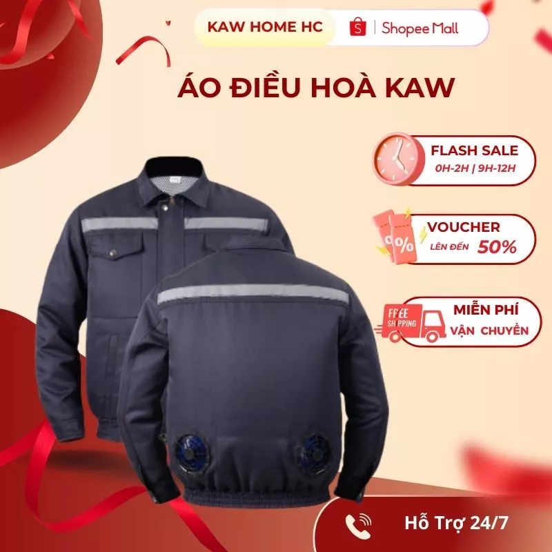 Ao điều hòa, Áo điều hòa pin 35000 chống nóng mùa hè, Áo điều hòa làm mát cơ thể chống nóng