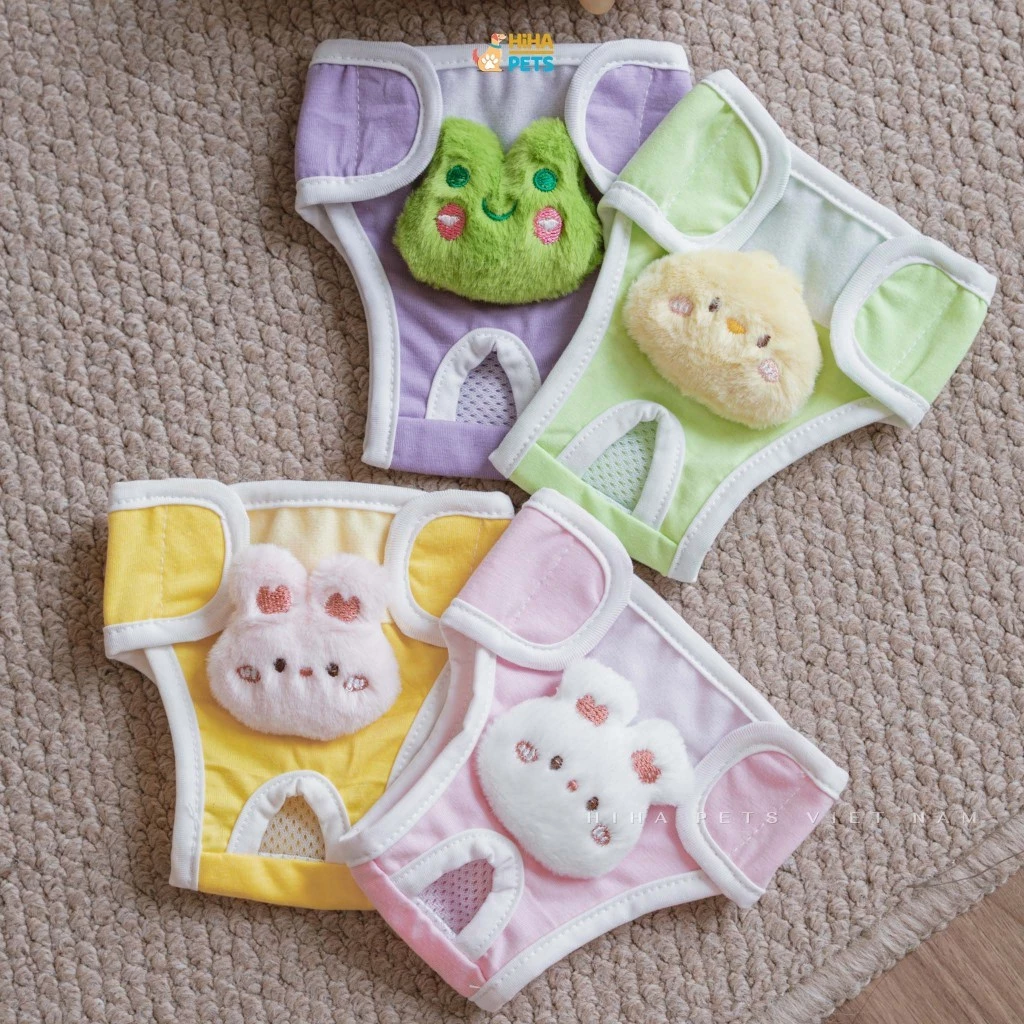 Tã Quần Hoa Tulip, Gấu, Trái Tim Cho Chó Cái, Quần Chip Cho Thú Cưng Những Ngày Rụng Dâu Hiha Pets