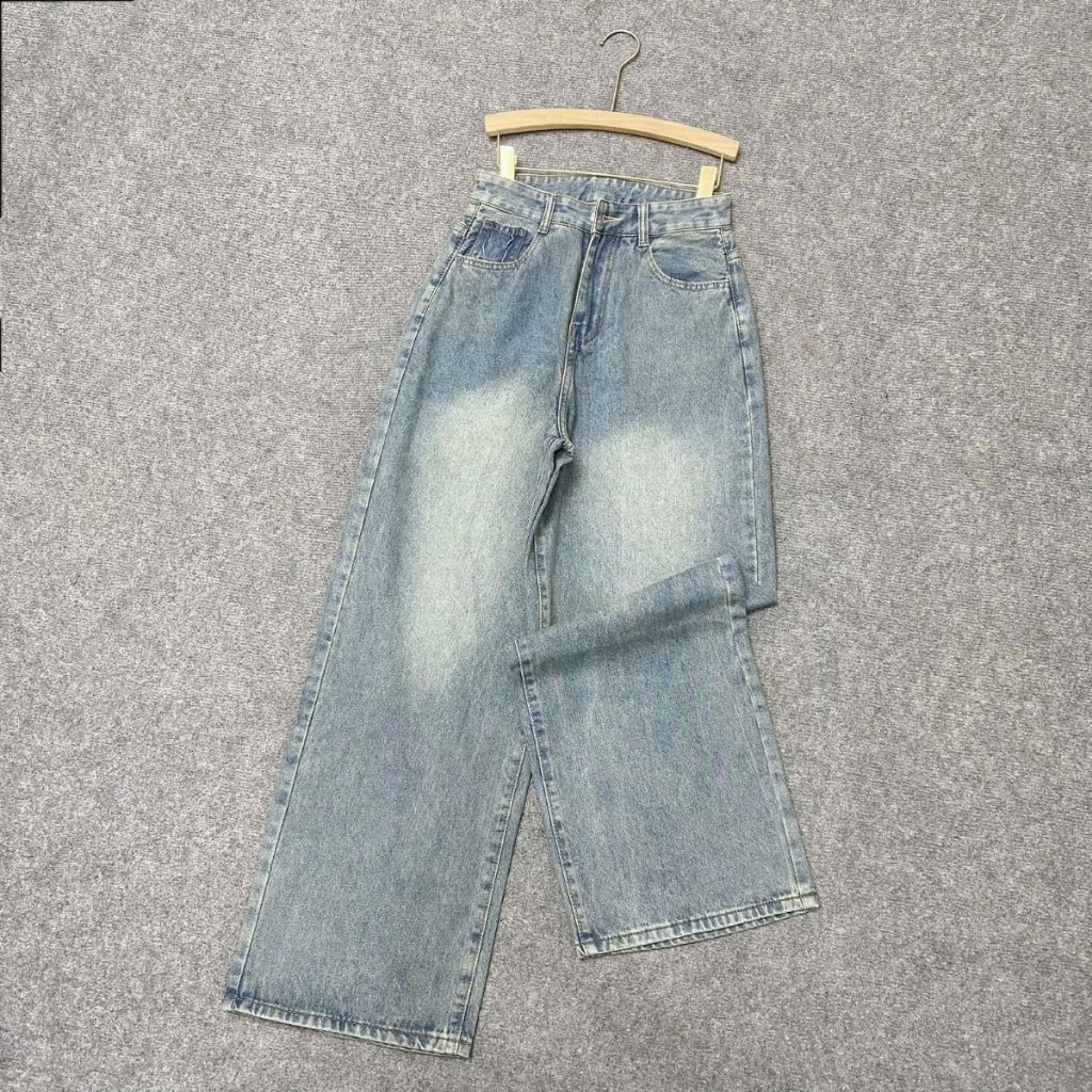 Quần Jean Suông Ống Rộng Bigsize Nữ Lưng Cao Vải Demi Mềm Màu Basic Cá TínhPhong Cách Năng Động Q547