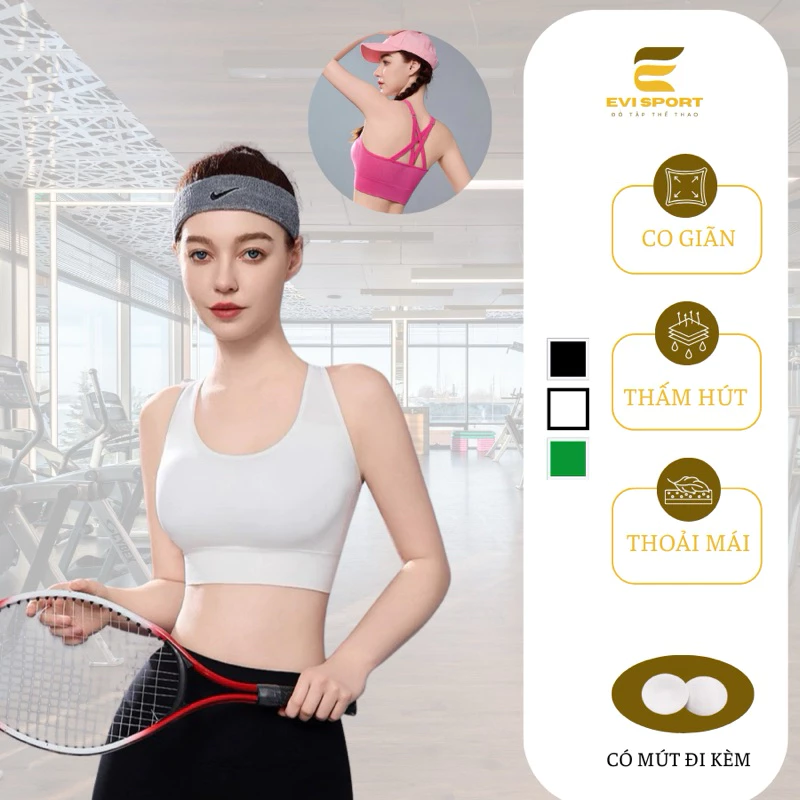 Áo bra tập gym ,yoga , cầu lông, aerobic chéo dây