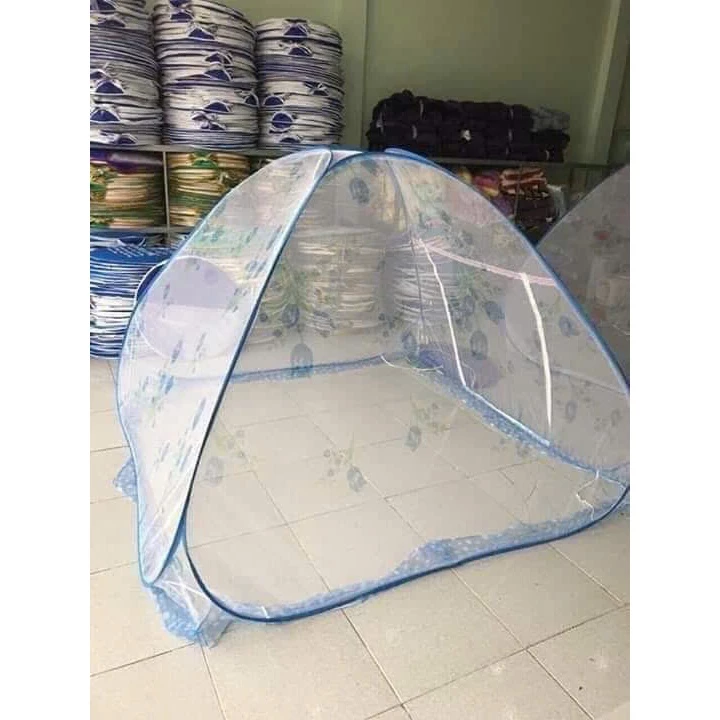 Màn Chụp Tự Bung Đỉnh Nhọn Cao Cấp - Mùng Chụp Tự Động Gấp Gọn 1m6-1m8-2m2 - tự bung gia đình chống muỗi - VPGR