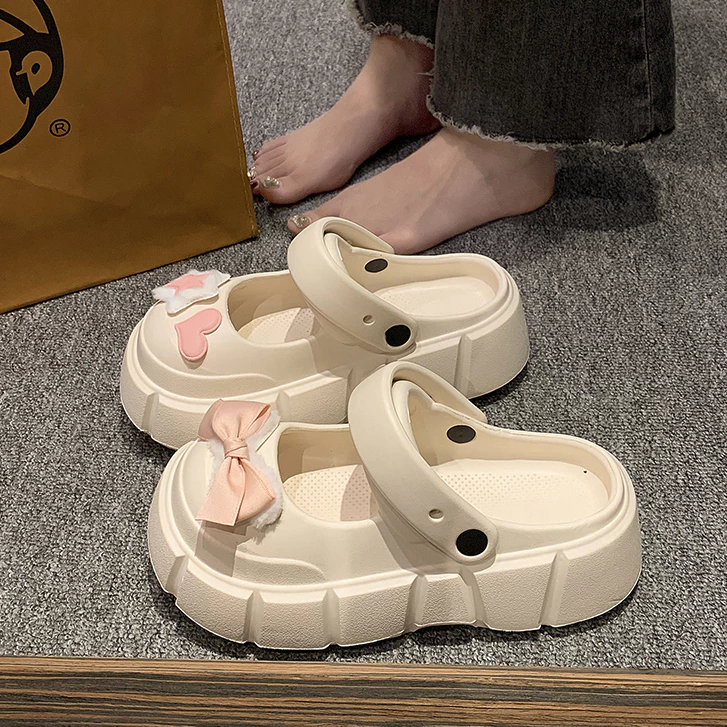 [THANH LÝ] Dép Búp Bê Quai Hậu Nữ Gắn Charm Nơ Dễ Thương – Dép Sandal Nhựa EVA Êm Chân Phong Cách Hàn Quốc