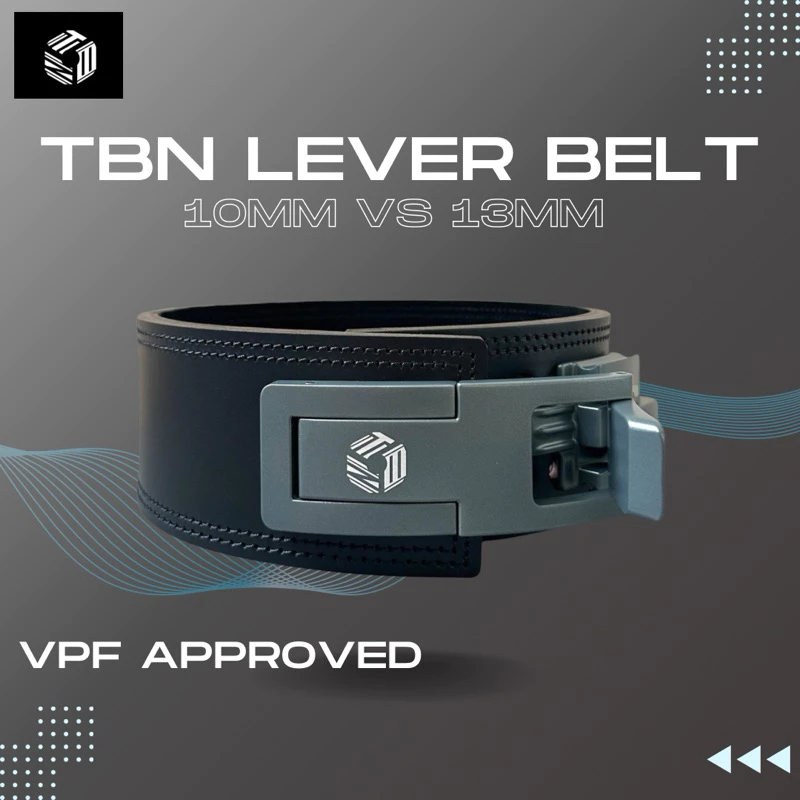 Đai Lưng Tập Gym Powerlifting TBN STRENGTH Khóa Lever Da Thật 10MM 13MM Squat Bench Deadlift
