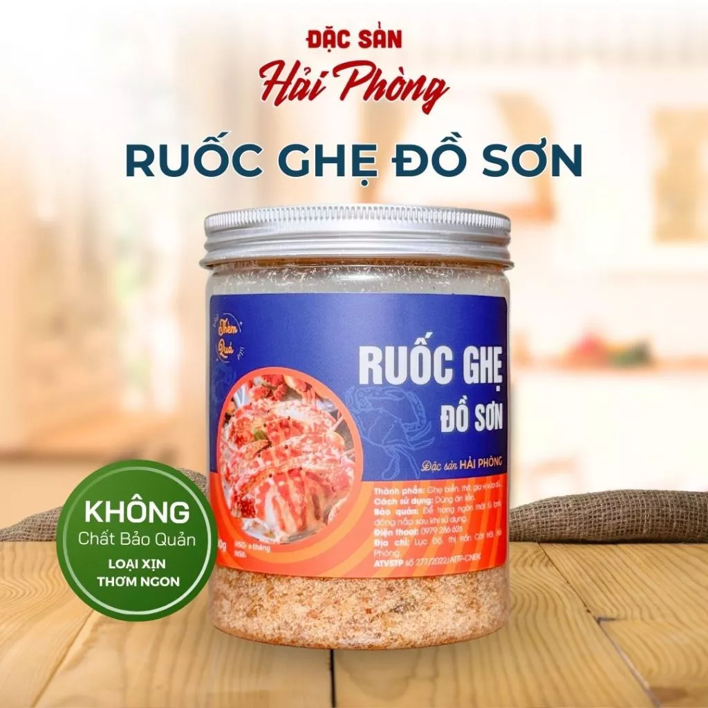 Ruốc Ghẹ Đồ Sơn Đặc Sản Hải Phòng Hộp 200g - Ruốc Ghẹ Biển Ngọt Thanh, Thơm Ngon, Ăn Cơm, Cháo, Bánh Mì