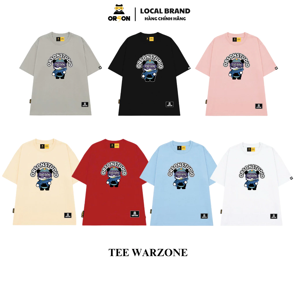 Áo thun Local Brand Orson Studio - Tee WARZONE Áo Form Rộng Tay Lỡ Nam Nữ + (QUÀ TẶNG) Top Cotton