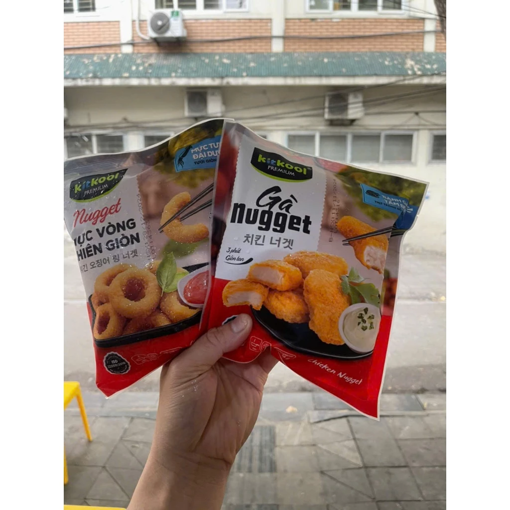 Mực vòng chiên giòn Nugget 300g. gà nugget chiên giòn kitcool 300g, giao hỏa tốc hà nội