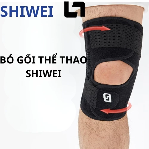 Bó gối hỗ trợ bảo vệ thể thao bản cao cấp Shiwei, giúp giảm chấn thương đau đầu gối, mềm mại thoáng khí HX-0023