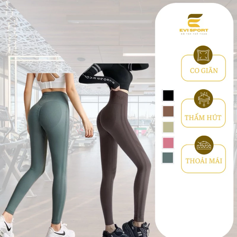 Quần dài legging tập Gym AmiMedea hàng QC dệt kim