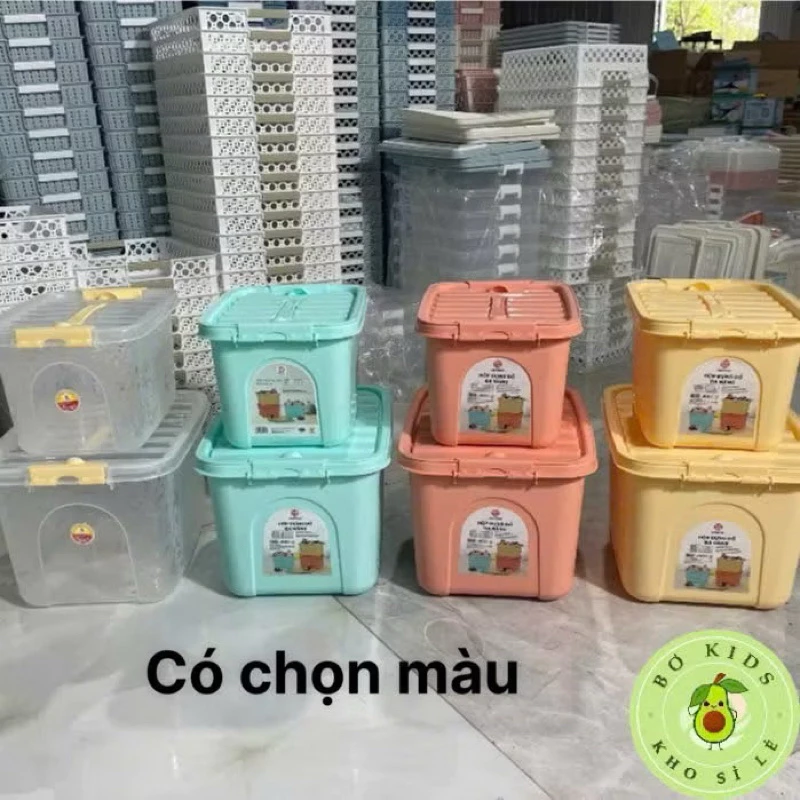 Thùng nhựa đựng đồ có quai xách Việt Nhật (MS:6626) Hộp đựng đồ chơi, đồ dùng, thực phẩm, Hộp lạnh