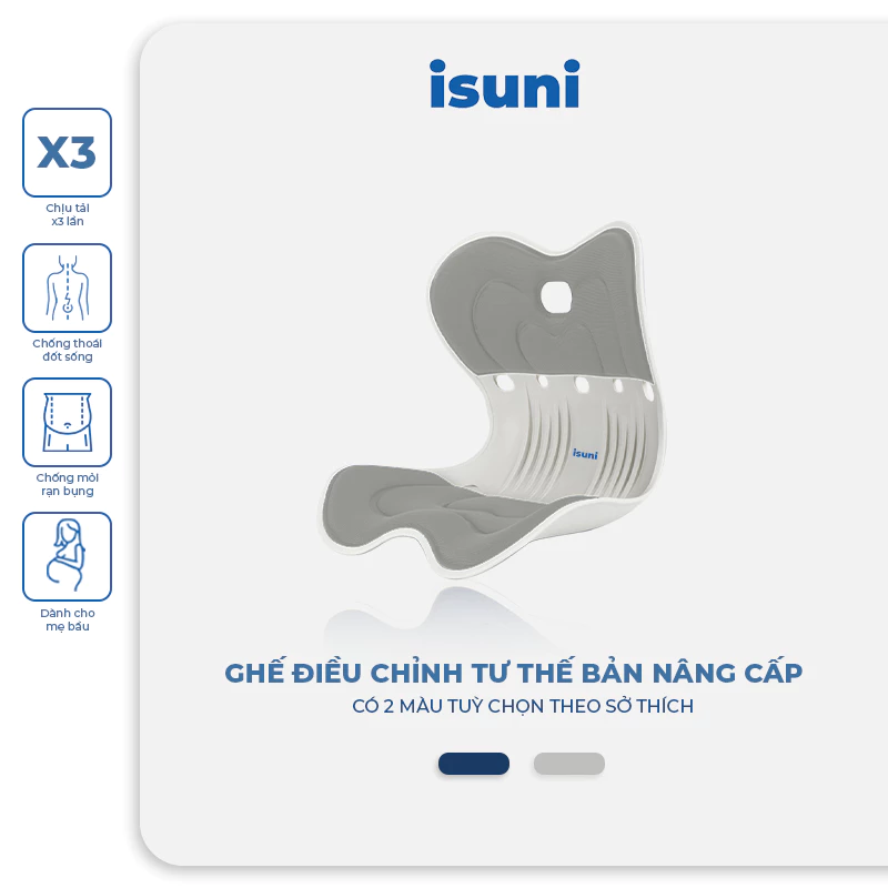 [BẢN NÂNG CẤP] Ghế Công Thái Học Điều Chỉnh Tư Thế Ngồi Chống Gù Lưng Hỗ Trợ Cột Sống Vai Cho Nam Nữ