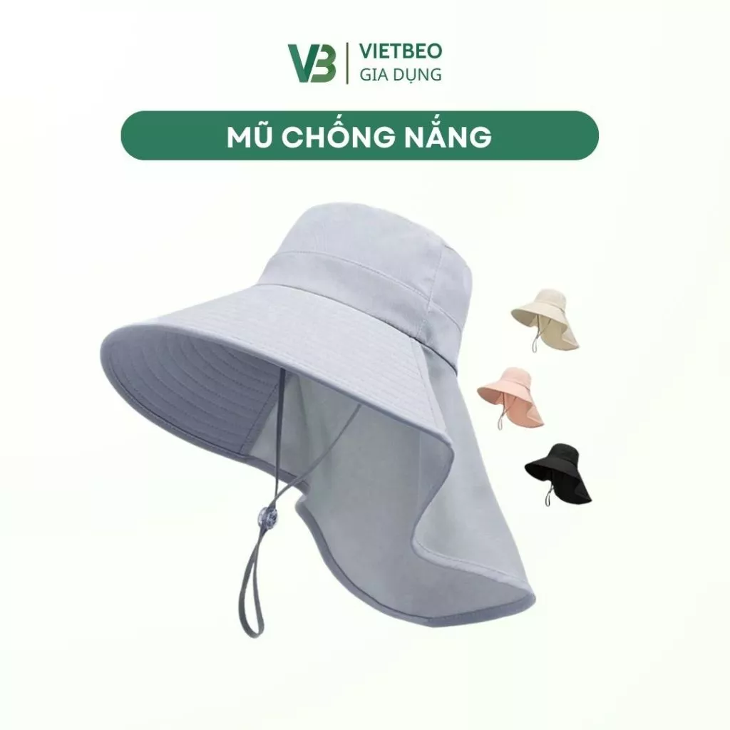 Mũ Chống Nắng DIDOOGLT Mũ Trùm Đầu Nữ Vành Rộng Vải Cotton Chống Tia UV UPF50+