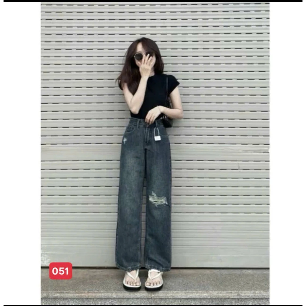 Quần baggy jean nữ lưng cao màu xanh, quần bagy bò nữ trơn phối túi kiểu siêu đẹp thời trang Lady Fashion - MQ3003