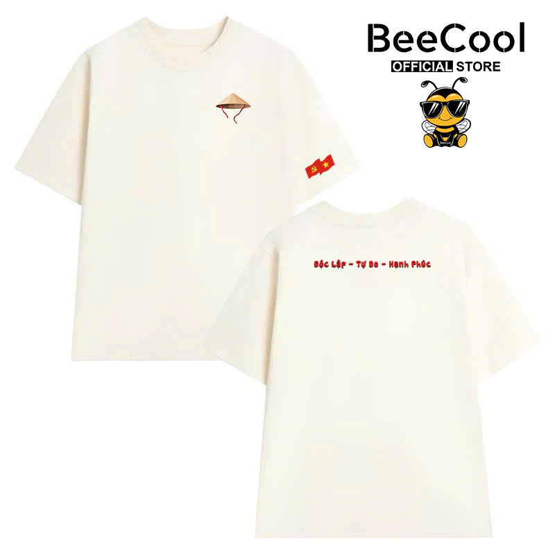 (IN 2 MẶT) Áo thun UNISEX OVERSIZE form rộng nam nữ in hình NÓN LÁ 3D CỜ VIỆT NAM BÚA LIỀM chất Cotton mềm mịn